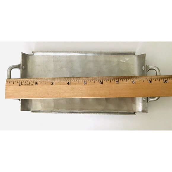 1940s Buenilum Hammered Aluminum Cream & Sugar Set & Serving Tray BW Metalwork - Picture 12 of 13